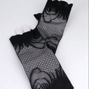 Black lace fingerless gloves - BRAND NEW, STILL IN PACKAGE